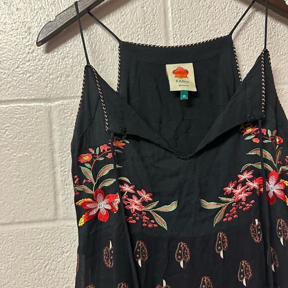 Farm Rio Winter Magic Midi Dress Magia Colorful Boho Size XS Wedding Embroidered - Picture 5 of 11